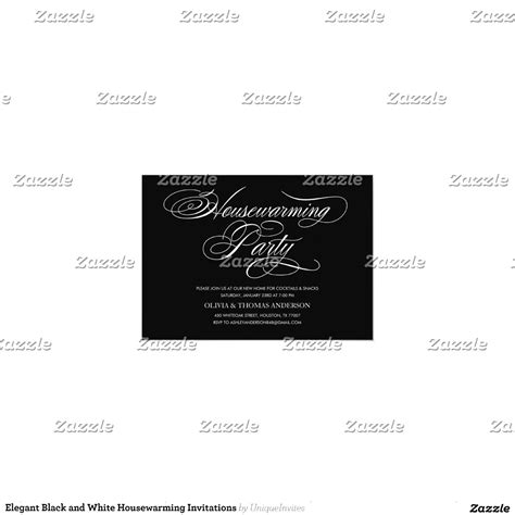 elegant black and white housewarming invitations 5 x 7 invitation card zazzle