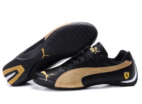 A black variant of le'boin. Homme Puma Future Cat Leather SF Noir/Jaune