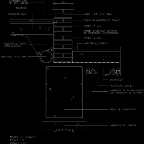 Cellar Foundation DWG Detail For AutoCAD Designs CAD