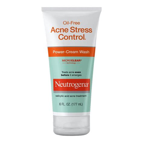 Special ingredients soothe and condition skin, leaving it. Neutrogena Oil-Free Acne Stress Control Power Cream Wash ...