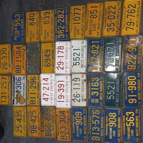 Vintage WV License Plates 1958-1976 Choose your plate | eBay