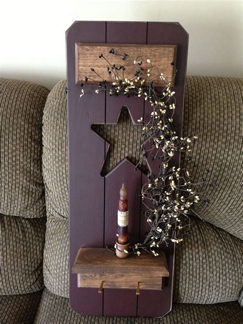 Wooden Shutter With Star Cutout Berries And Timer Candle Easy