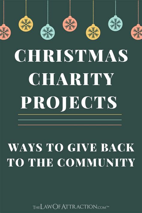 Christmas Charity Projects Ways To Give Back To The Community How To