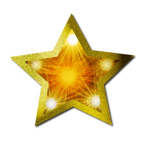 Christmas Gold Star Png Clipart Png Mart