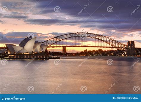 Sydney Australia Bei Sonnenuntergang Redaktionelles Stockfoto Bild