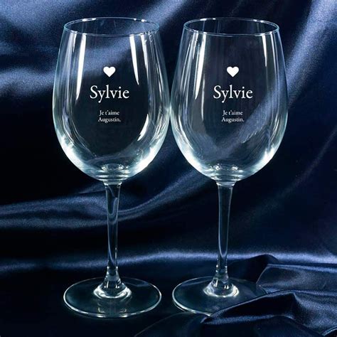 My Original T Personalised Wine Glasses Engraved With Name And Signature Uk
