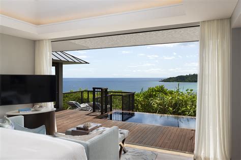 Ocean View Pool Villas Raffles Seychelles Romantic Praslin Resort