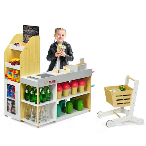 Free 2 Day Shipping Buy Costway Grocery Store Playset Pretend Play