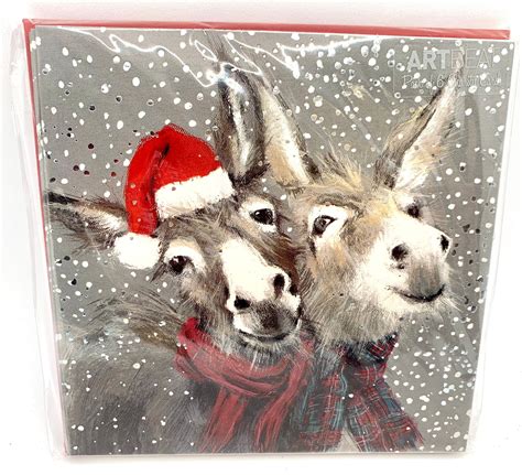 Donkey Christmas Cards Festive Friends Pack Of 6 — Gingerinteriors