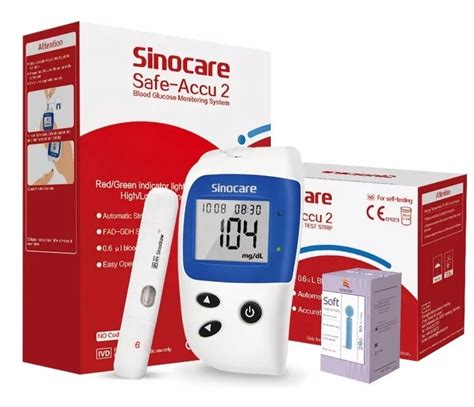 Sinocare Safe Accu Glucometer Blood Sugar Monitor And Test