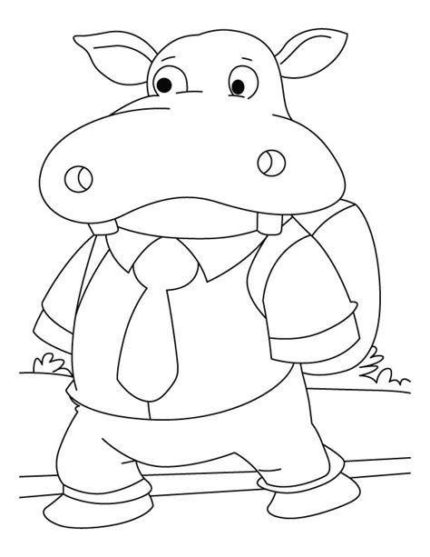 These are 100% originally designed coloring pages that are digitally illustrated and printed in color. Student hippopotamus coloring pages | Download Free Student hippopotamus coloring pages for kids ...