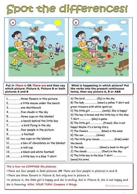 Spot The Differences English Esl Worksheets For Distance Learning And