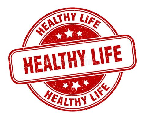 Healthy Life Ribbon Healthy Life Isolated Paper Sign Banner Stock
