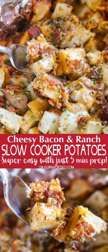 This Cheesy Bacon And Ranch Slow Cooker Potato Casserole Is The Perfect