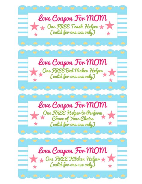 Homemade Coupon Book For Mom Template Freebie Finding Mom