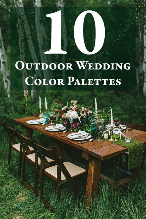 10 Outdoor Wedding Color Palettes Junebug Weddings