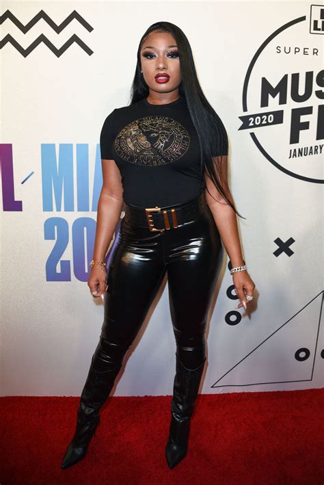 Megan Thee Stallion Wears Leather At Pre Super Bowl Party In Miami