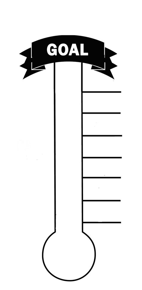 Another template that can be used for tracking savings goals is the account register. 4 Best Printable Blank Thermometer - printablee.com