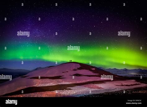 Aurora Borealis Northern Lights Iceland Stock Photo Alamy