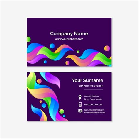 Free Vector Abstract Colorful Business Card Template