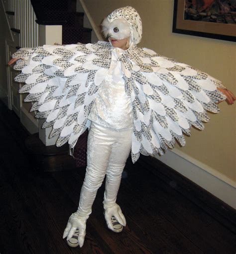 Homemade Halloween Costume Hedwig The Snowy Owl From Harry Potter