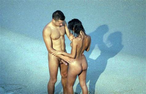 Erected Cock On The Beach Caught Couple