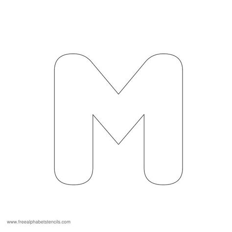 M In Bubble Letters Letter M Outline To Use For Kids Coloring Page