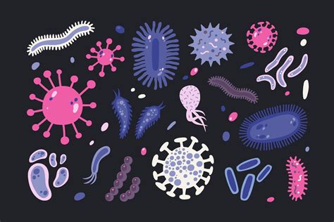 Ad Microbes Set And Seamless By Good Studio On Creativemarket Big