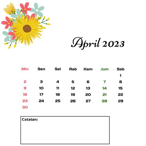 Kalender 2023 Indonesia Png Picture Kalender Indonesia Bulan April