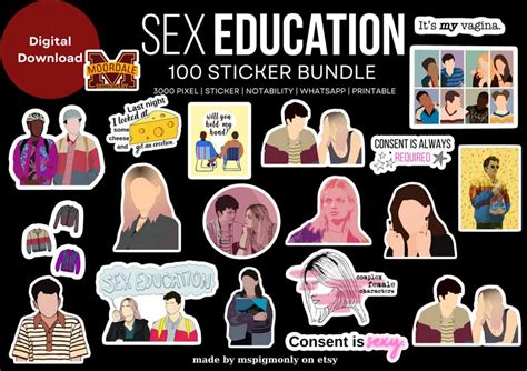 Sex Education Sticker Bundle 100 Digital Stickers Meave Etsy