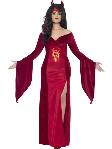 Ladies Sexy Long Red Curves Halloween Devil Costume 44337