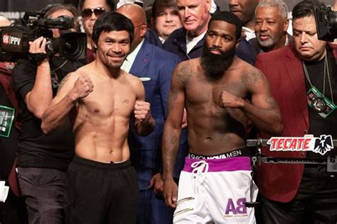 Manny Pacquiao Vs Adrien Broner Final Weights Quotes And Photos