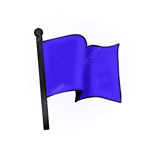 Blue Flag Element Blue Flag Illustration Flag Number Blue Png
