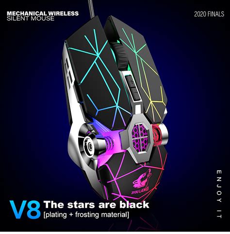 Ziyoulang V8 Wired Mechanical Gaming Mouse 3200dpi 7 Buttons Usb Wired