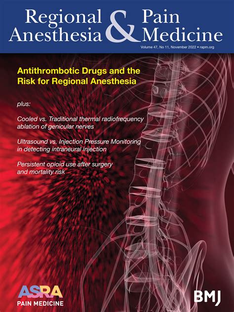 Table Of Contents Regional Anesthesia And Pain Medicine