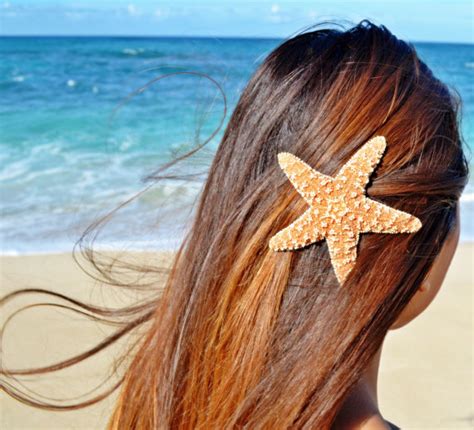 Starfish Mermaid 3 To 4 Hair Clipbarrette Bridal Accessories