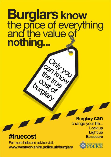 True Cost Of Burglary Campaign West Yorkshire Police