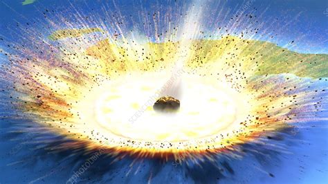 Chicxulub Asteroid Impact Illustration Stock Image F022 1709 Science Photo Library