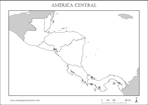 Mapas de Américas (norte, sur, central) para colorear