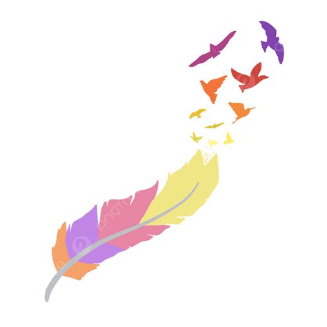 Abstract Style Png Image Colorful Abstract Style Feathers Colored