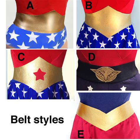 Wonder Woman Or Supergirl Belt5 Styles Custom Made To Order Etsy