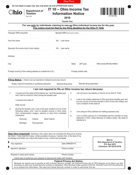 Form It10 2019 Fill Out Sign Online And Download Fillable Pdf