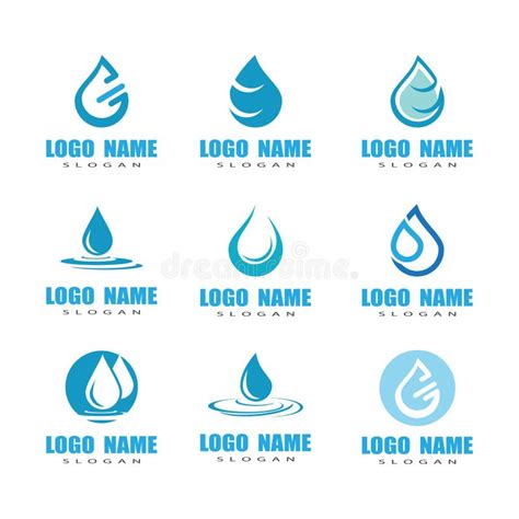 Water Drop Illustration Logo Vector Design Stock Vector Illustration