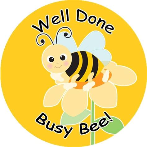 144 Well Done Busy Bee 30 Mm Reward Stickers For School Teachers