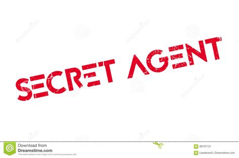 Secret Agent Rubber Stamp Cartoon Vector 89197151