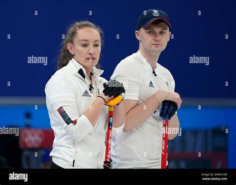 Great Britains Jennifer Dodds And Bruce Mouat In Action Against Czech