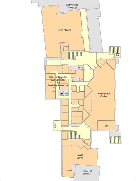 Show map of the united states. UMD: Maps - Kirby Student Center (KSC)