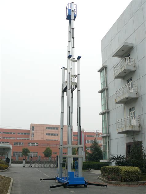 Aluminum Alloy Vertical Man Lift 20m Aerial Lift Platform For One Person