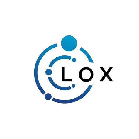 LOX letter technology logo design on white background. LOX creative