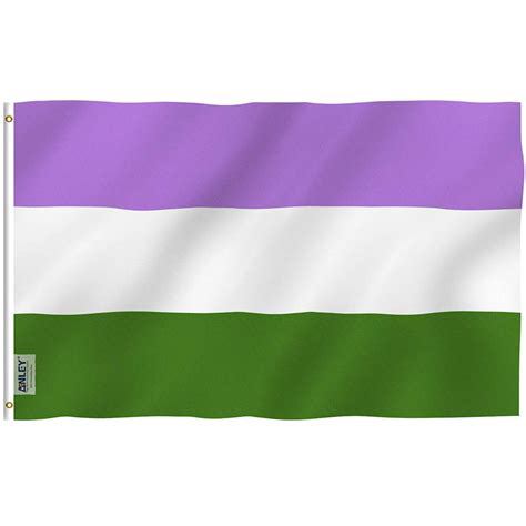 Anley Fly Breeze 3x5 Feet Genderqueer Flag Vivid Color And Uv Fade